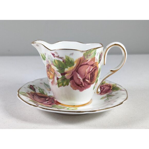 Vintage Paragon Golden Emblem Individual Creamer and saucer, double warrant - Picture 2 of 9